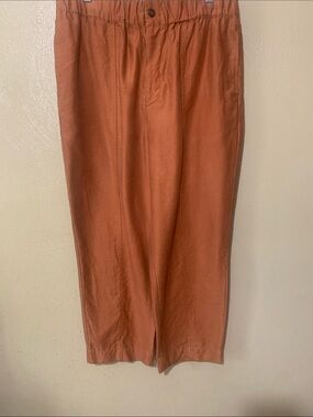 23. Madewell size L Burnt Orange Pull-On Wide Leg Ankle Pants